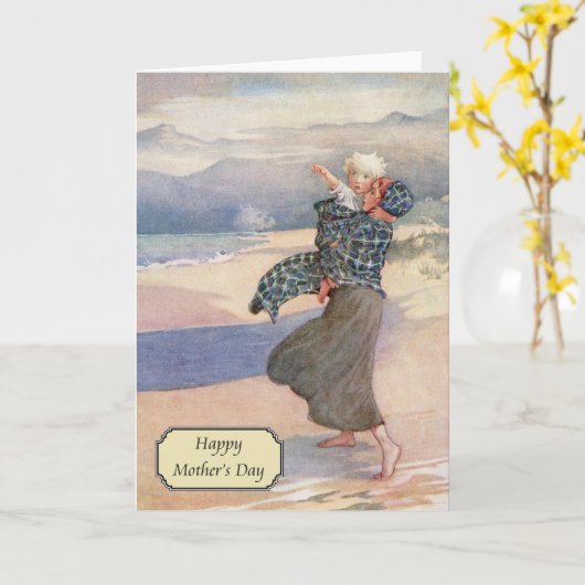 Ehrenbewerb - Vintager Muttertag Karte (Gelbe Blume)