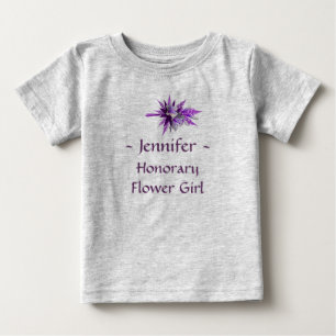 Ehrenblume Mädchen mit Lila Namen Lily Bouquet (b) Baby T-shirt