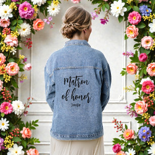 Ehrenbrautjungfer Hochzeits-Brautparty Jeansjacke