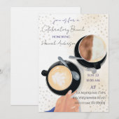 Ehrender Festlicher Brunch-Latte-2-Einladung Einladung (Vorne/Hinten)