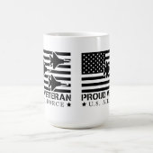 Ehrendienst: US-Luftwaffenveteran Kaffeetasse (Mittel)