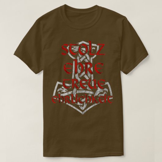 Ehrenehrenhaftigkeit Mjolnir T-Shirt (Design vorne)
