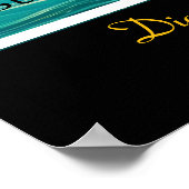 Ehrenfahrten durch türkisfarbene Grace Poster (Ecke)