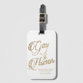 Ehrengabe | Gold Brautparty Custom Keepake Gepäckanhänger (Vorderseite Vertikal)