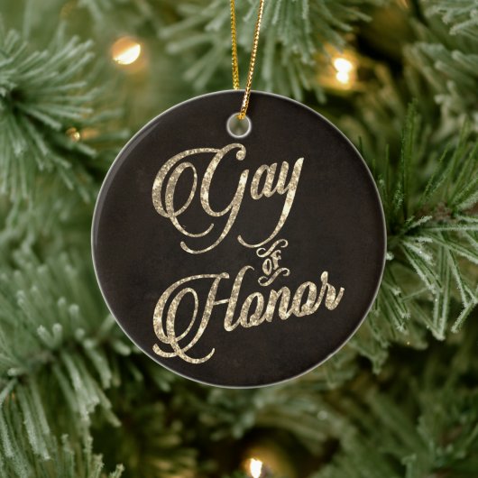 Ehrengabe | Gold Brautparty Custom Keepake Keramik Ornament (Baum)