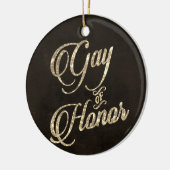 Ehrengabe | Gold Brautparty Custom Keepake Keramik Ornament (Links)