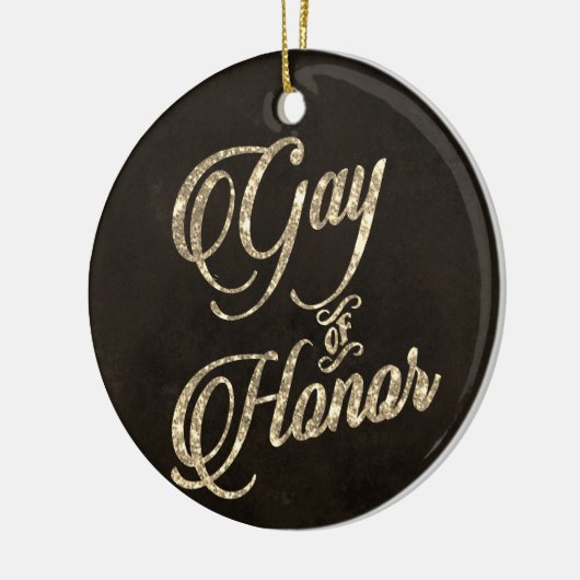 Ehrengabe | Gold Brautparty Custom Keepake Keramik Ornament (Links)