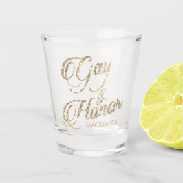 Ehrengabe | Gold Brautparty Custom Keepake Schnapsglas