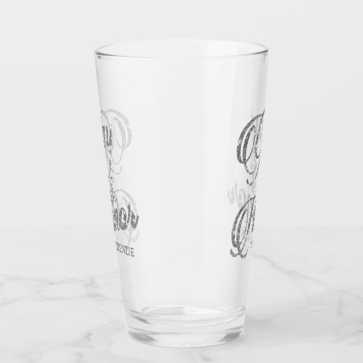 Ehrengabe | Silver Brautparty Custom Keepake Glas (Links)