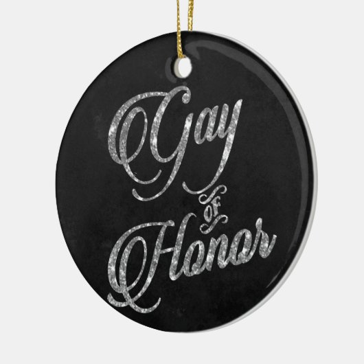 Ehrengabe | Silver Brautparty Custom Keepake Keramik Ornament (Links)