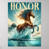 Ehrengaloppieren durch Funkelfreiheit Poster (Vorne)