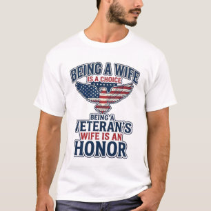 Ehrenhemd für Ehefrauen von Veteranen, patriotisch T-Shirt