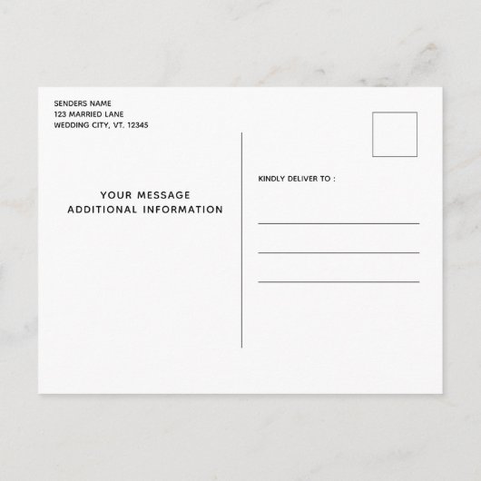 Ehrenhund Hochzeit retten das Datum Ankündigungspostkarte (Rückseite)