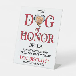 Ehrenhund Hochzeitskuchen Bar mit Begleiter Foto Sockelschild