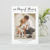 Ehrenhund nur verheiratet Hochzeitsankündigung Save The Date (Stehend Vorderseite)