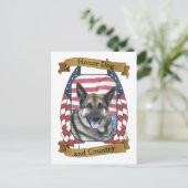 Ehrenhund und Land Postkarte (Stehend Vorderseite)