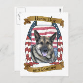 Ehrenhund und Land Postkarte (Vorne/Hinten)