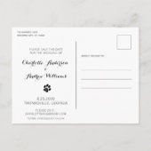 Ehrenjunge Foto Hochzeit retten das Datum Ankündigungspostkarte (Rückseite)