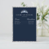 Ehrenkarte für die Marine und Silber Einladung (Stehend Vorderseite)