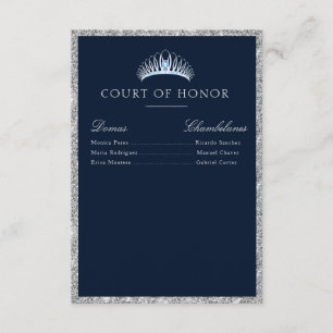 Ehrenkarte für die Marine und Silber Einladung