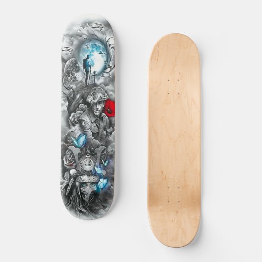 Ehrenkrieger Soldier Moon Flugzeug Element Skateboard (Vorderseite)