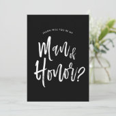 Ehrenmann| Custom Wedding im Skriptstil Einladung (Stehend Vorderseite)