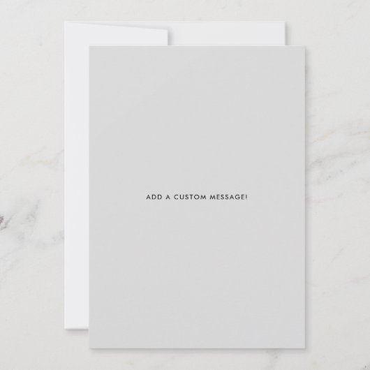 Ehrenmann| Custom Wedding im Skriptstil Einladung (Rückseite)