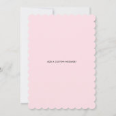 Ehrenmatron| Custom Wedding im Skriptstil Einladung (Rückseite)