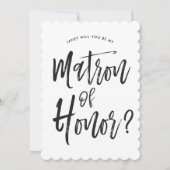 Ehrenmatron| Custom Wedding im Skriptstil Einladung (Vorderseite)