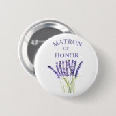 Ehrenmatron der Lavender Herb Wasserfarbe Button (Vorne & Hinten)