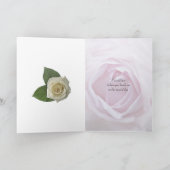 Ehrenmatron mit einer rosa Rose Einladung (Innenseite)