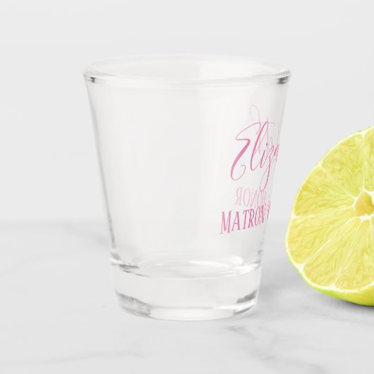 Ehrenmatron Schnapsglas (Links)