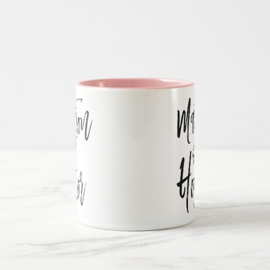 Ehrenmatron | Skriptstil Custom Wedding Zweifarbige Tasse (Mittel)