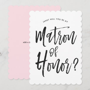 Ehrenmatrone   Benutzerdefinierte Hochzeit im Skri Einladung