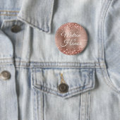 Ehrenmatrone Glänzende Rosen-Goldfolie Button (Beispiel)
