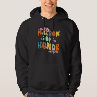 Ehrenmatrone Retro Groovy Brautjungfern Junggesell Hoodie