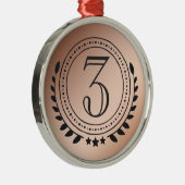 Ehrenmedaille an dritter Stelle auf Bronze Gradien Silbernes Ornament (Rechts)