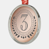 Ehrenmedaille an dritter Stelle auf Bronze Gradien Silbernes Ornament (Links)