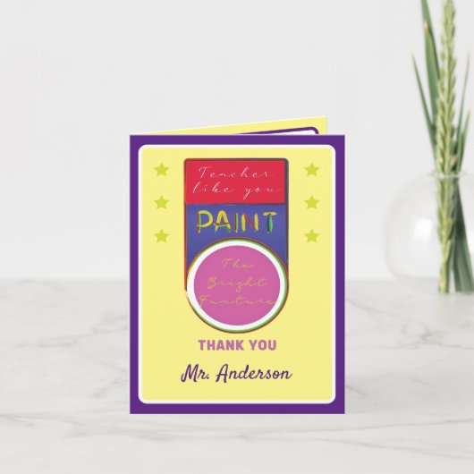 Ehrenmedaille Lehrerin Danke Karte (Vorderseite)