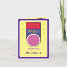 Ehrenmedaille Lehrerin Danke Karte