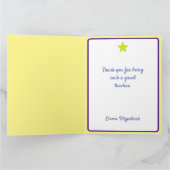 Ehrenmedaille Lehrerin Danke Karte (Innenseite)