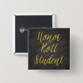 Ehrenmitglied Roll Student Gold Imitate Glitzer Ch Button (Vorne & Hinten)