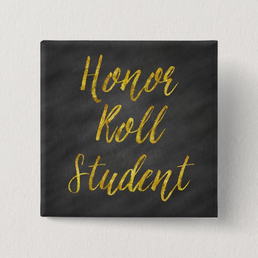 Ehrenmitglied Roll Student Gold Imitate Glitzer Ch Button (Vorderseite)
