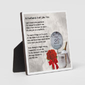 Ehrenplakette zum 25. Hochzeitstag für den Ehemann Fotoplatte (Vorderseite)
