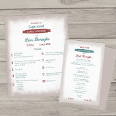 Ehrenprogramm in Smaragdgrün und Burgundrot Flyer