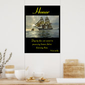 Ehrenrettung innerhalb endloser OzeanHorizonte Poster (Küche)