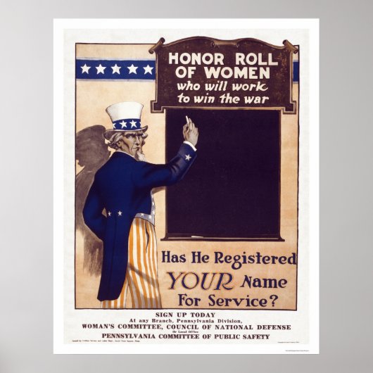 Ehrenrolle der Frau Poster (Vorne)