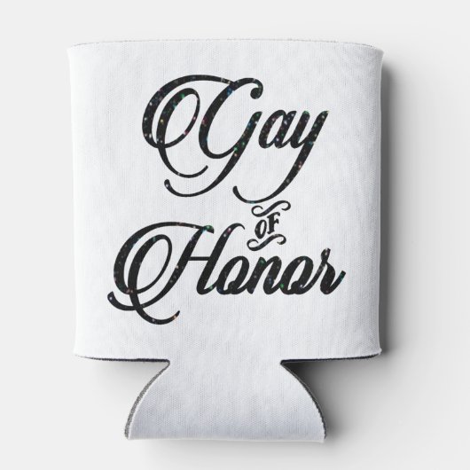 Ehrenschwule Bar | Brautparty Custom Keepake Dosenkühler (Rückseite)