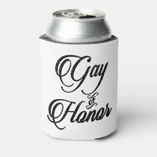 Ehrenschwule Bar | Brautparty Custom Keepake Dosenkühler (Kanne Rückseite)