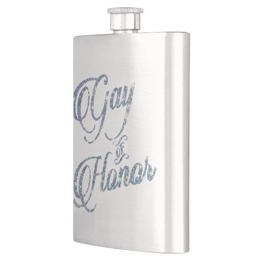 Ehrenschwule Bar | Brautparty Custom Keepake Flachmann (Links)